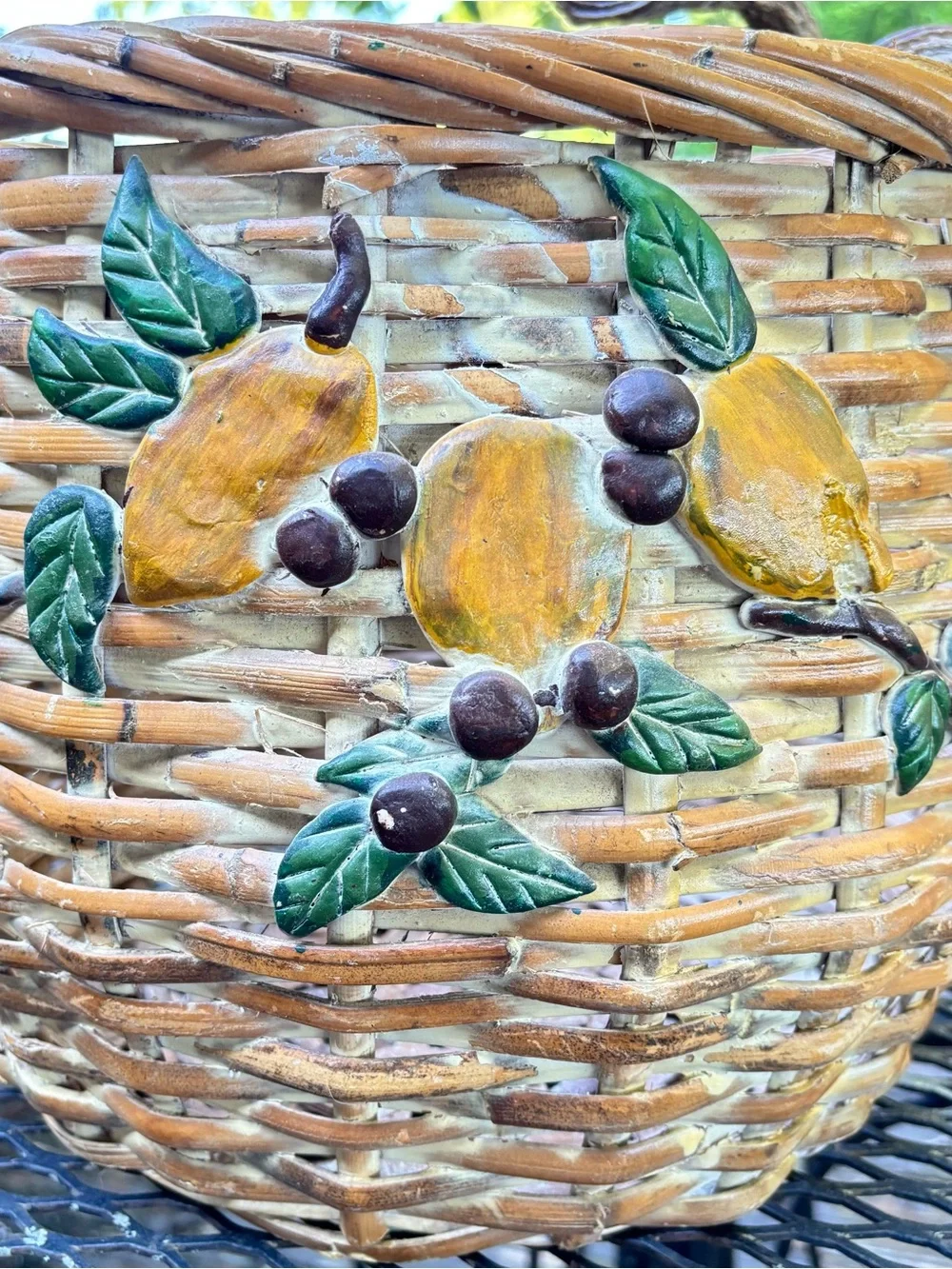 Vintage handwoven wicker